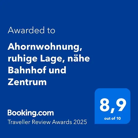 Ahornwohnung, Ruhige Lage, Nähe Bahnhof Und Zentrum *